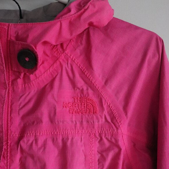 The North Face Women's Pink L Hyvent Outdoor Windbreaker Hooded Full Zip Jacket - Picture 6 of 14